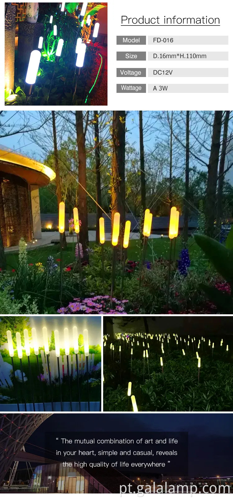 Luz de luz de fibra óptica Design criativo Decoração de férias Luzes de jardim lideradas por LED